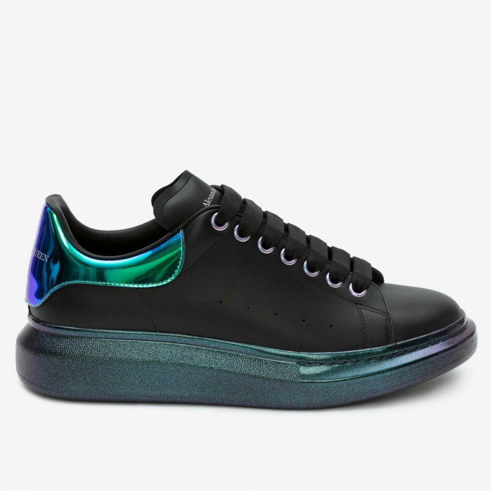 Alexander McQueen Black Oversized Sneakers With Iridescent Heel TDSS12030