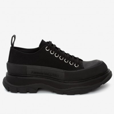 Alexander McQueen Black Tread Slick Lace Up Sneakers TDSS12033