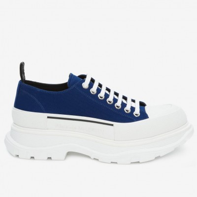 Alexander McQueen Blue Tread Slick Lace Up Sneakers TDSS12034