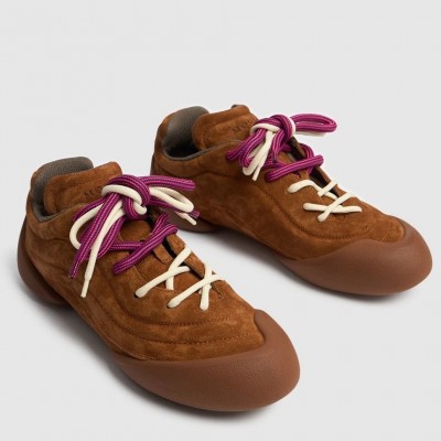 Alexander McQueen Flexion Sneakers in Brown Suede Leather TDSS12036