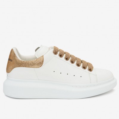 Alexander McQueen Oversized Sneakers With Gold Glitter Heel TDSS12051