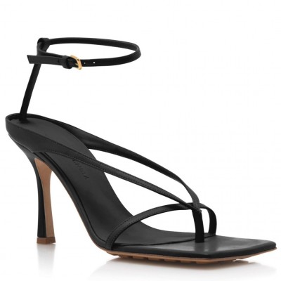 Bottega Veneta Ankle-strap Stretch Sandals In Black Leather TDSS12077