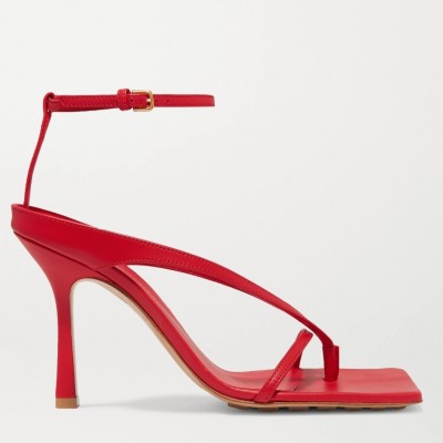 Bottega Veneta Ankle-strap Stretch Sandals In Red Leather TDSS12078