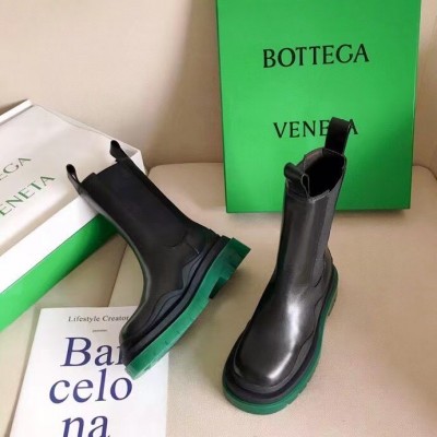 Bottega Veneta BV Tire Chelsea Boots with Green Outsole TDSS12121