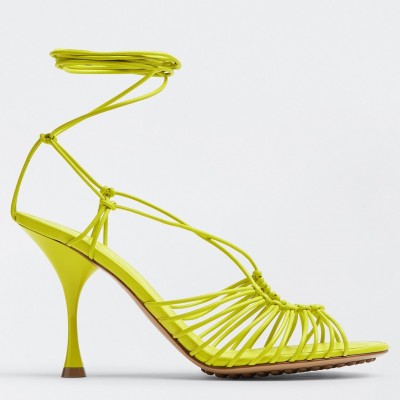 Bottega Veneta Dot Sandals 100mm In Kiwi Lambskin TDSS12127