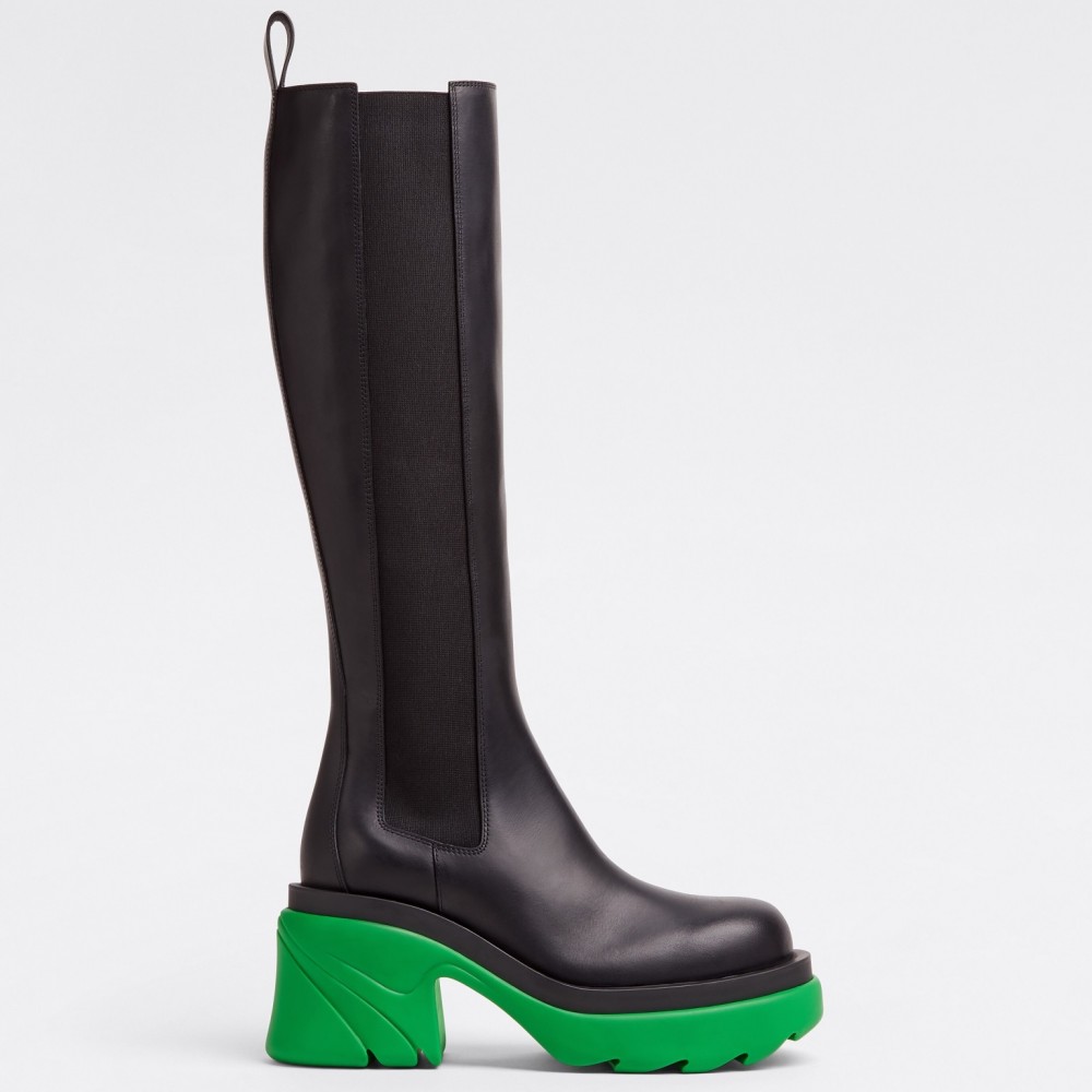 Bottega Veneta Flash Knee-high Boots with Green Outsole TDSS12140