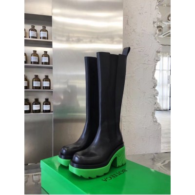 Bottega Veneta Flash Knee-high Boots with Green Outsole TDSS12140