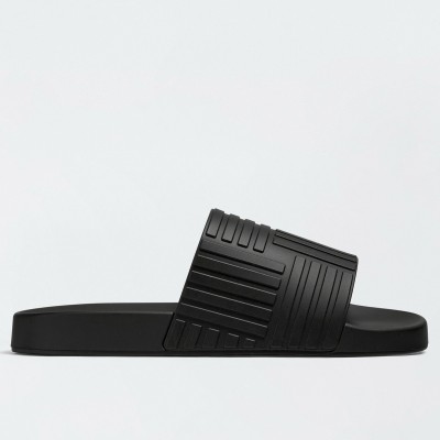 Bottega Veneta Slider Sildes In Black Rubber TDSS12212