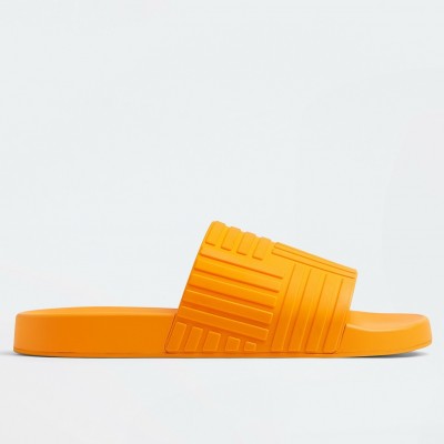 Bottega Veneta Slider Sildes In Tangerine Rubber TDSS12213