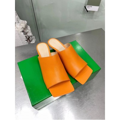 Bottega Veneta Stretch Mules 40mm In Orange Lambskin TDSS12231