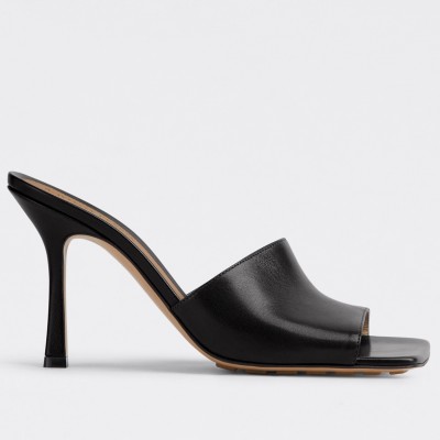 Bottega Veneta Stretch Mules 90mm In Black Lambskin TDSS12234