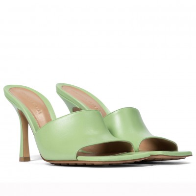 Bottega Veneta Stretch Mules 90mm In Pistachio Lambskin TDSS12242