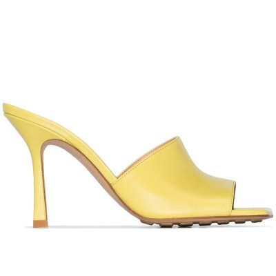 Bottega Veneta Stretch Mules 90mm In Yellow Lambskin TDSS12245