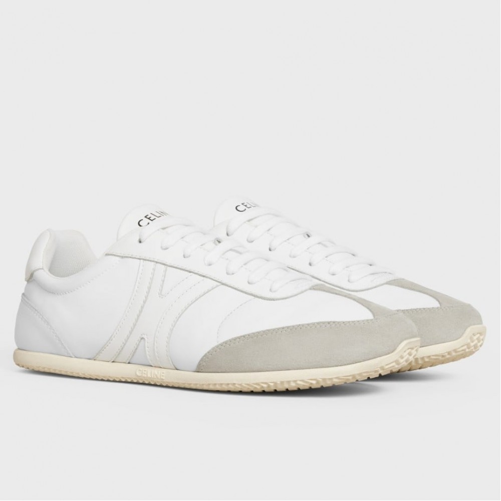 Celine Jogger Low-top Sneakers in White Leather TDSS12275