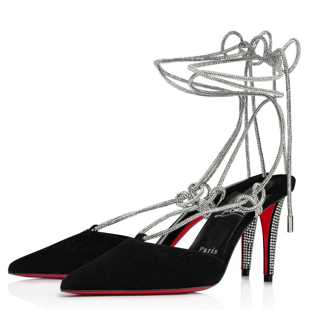 Christian Louboutin Astrid Lace Strass 85mm Strappy Pumps TDSS12280