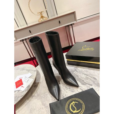 Christian Louboutin Astrilarge Ankle Boots 100mm in Black Leather TDSS12283