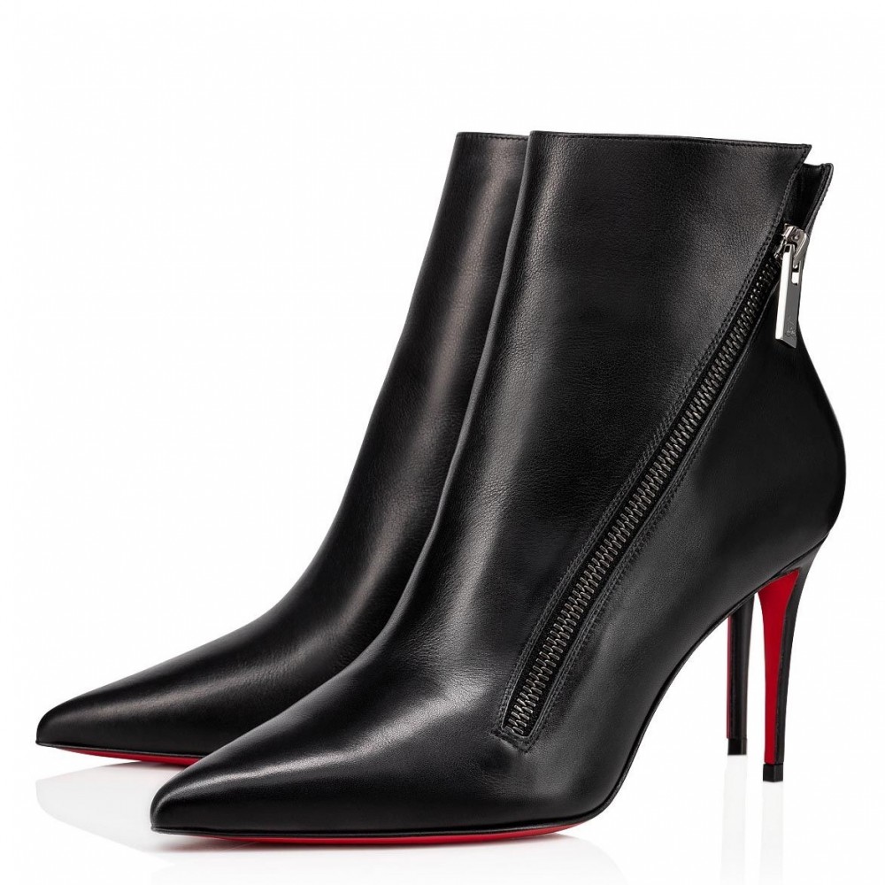 Christian Louboutin Birgikate 85mm Ankle Boots In Black Leather TDSS12285