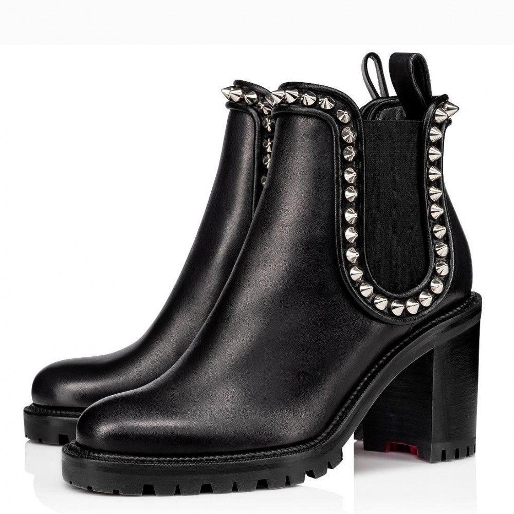 Christian Louboutin Black Capahutta 70MM Ankle Boots TDSS12286