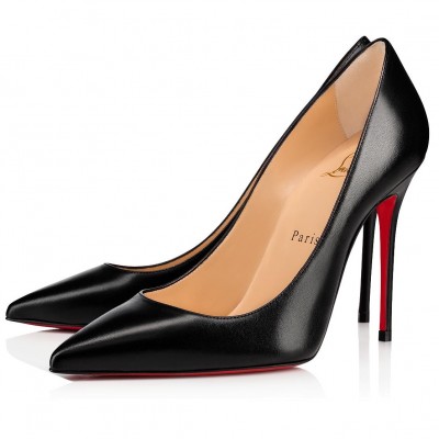 Christian Louboutin Black Lambskin Kate 100mm Pumps TDSS12290