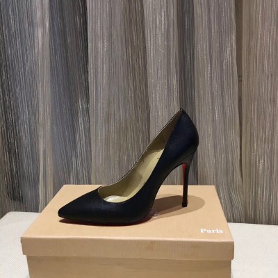 Christian Louboutin Black Lambskin Kate 100mm Pumps TDSS12290