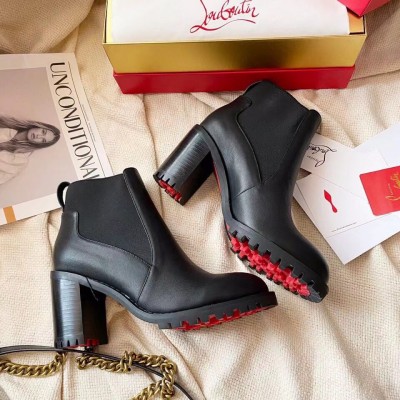 Christian Louboutin Black Marchacroche 70MM Ankle Boots TDSS12292