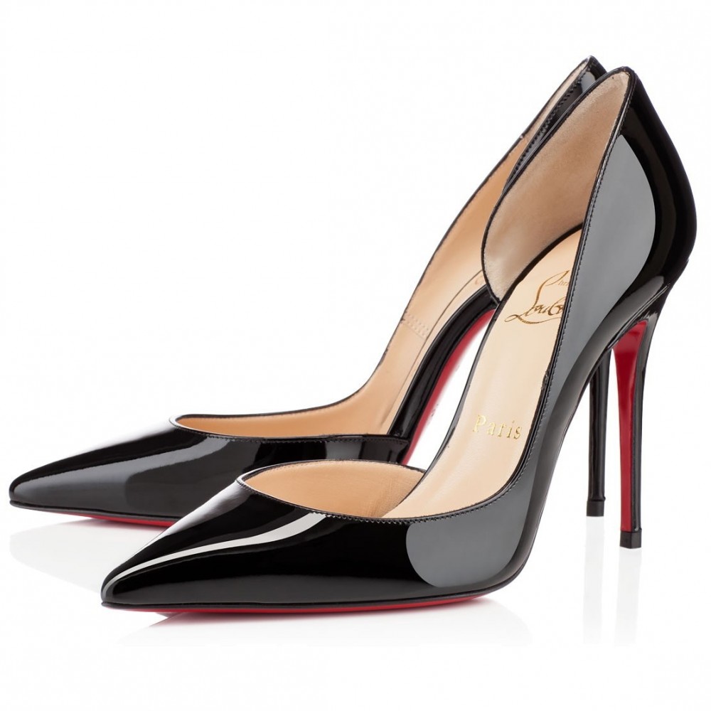 Christian Louboutin Black Patent Iriza 100mm Pumps TDSS12299