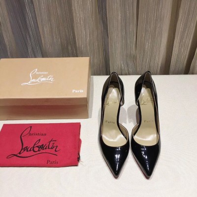 Christian Louboutin Black Patent Iriza 100mm Pumps TDSS12299