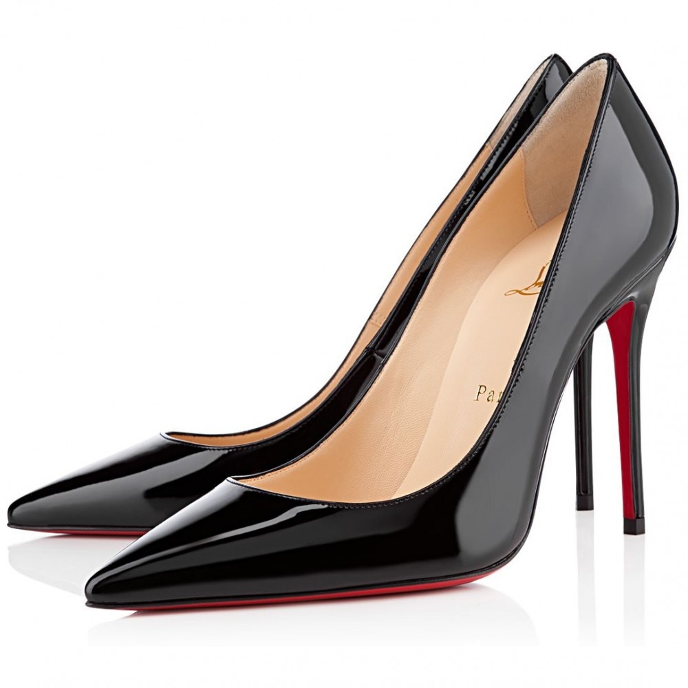 Christian Louboutin Black Patent Kate 100mm Pumps TDSS12301