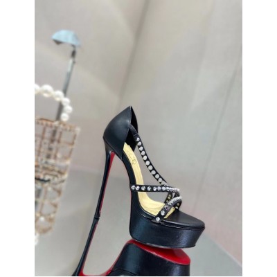 Christian Louboutin Black So Spike Alta Sandals 150MM TDSS12307