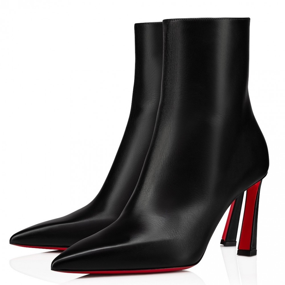 Christian Louboutin Condora Stretch 100mm Boots in Black Calfskin TDSS12326