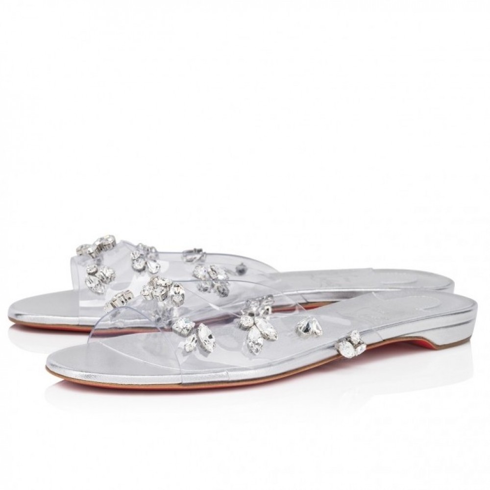 Christian Louboutin Degraqueenie Mules in PVC with Crystals TDSS12334