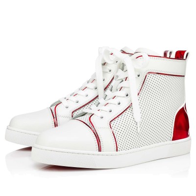 Christian Louboutin Fun Louis Woman Flat Sneakers In White Calfskin TDSS12344