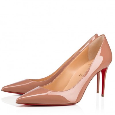 Christian Louboutin Kate Pumps 85mm in Nude Patent Leather TDSS12358