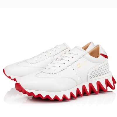 Christian Louboutin Loubishark Sneakers In White Leather TDSS12391