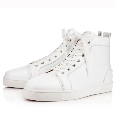 Christian Louboutin Louis Flat Sneakers In White Leather TDSS12393