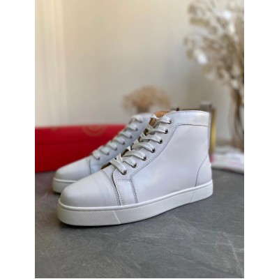 Christian Louboutin Louis Flat Sneakers In White Leather TDSS12393