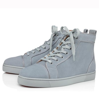 Christian Louboutin Louis Orlato Flat Sneakers In Grey Suede TDSS12403