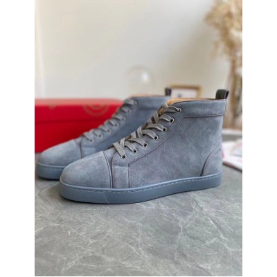 Christian Louboutin Louis Orlato Flat Sneakers In Grey Suede TDSS12403