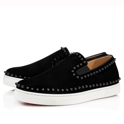 Christian Louboutin Pik Boat Flat Sneakers Black TDSS12408