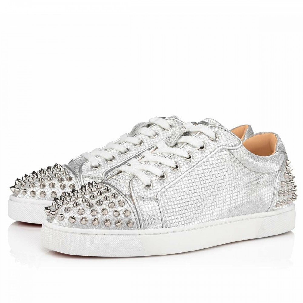 Christian Louboutin Seavaste 2 Orlato Sneakers In Silver Calfskin TDSS12411