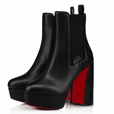 Christian Louboutin Movidastic 130mm Ankle Boot In Black Calfskin TDSS12422