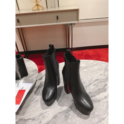 Christian Louboutin Movidastic 130mm Ankle Boot In Black Calfskin TDSS12422