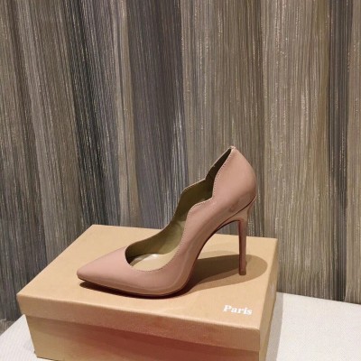 Christian Louboutin Nude Patent Hot Chick 100mm Pumps TDSS12428