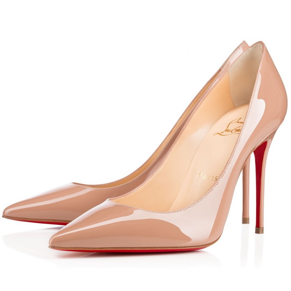 Christian Louboutin Nude Patent Kate 100mm Pumps TDSS12430