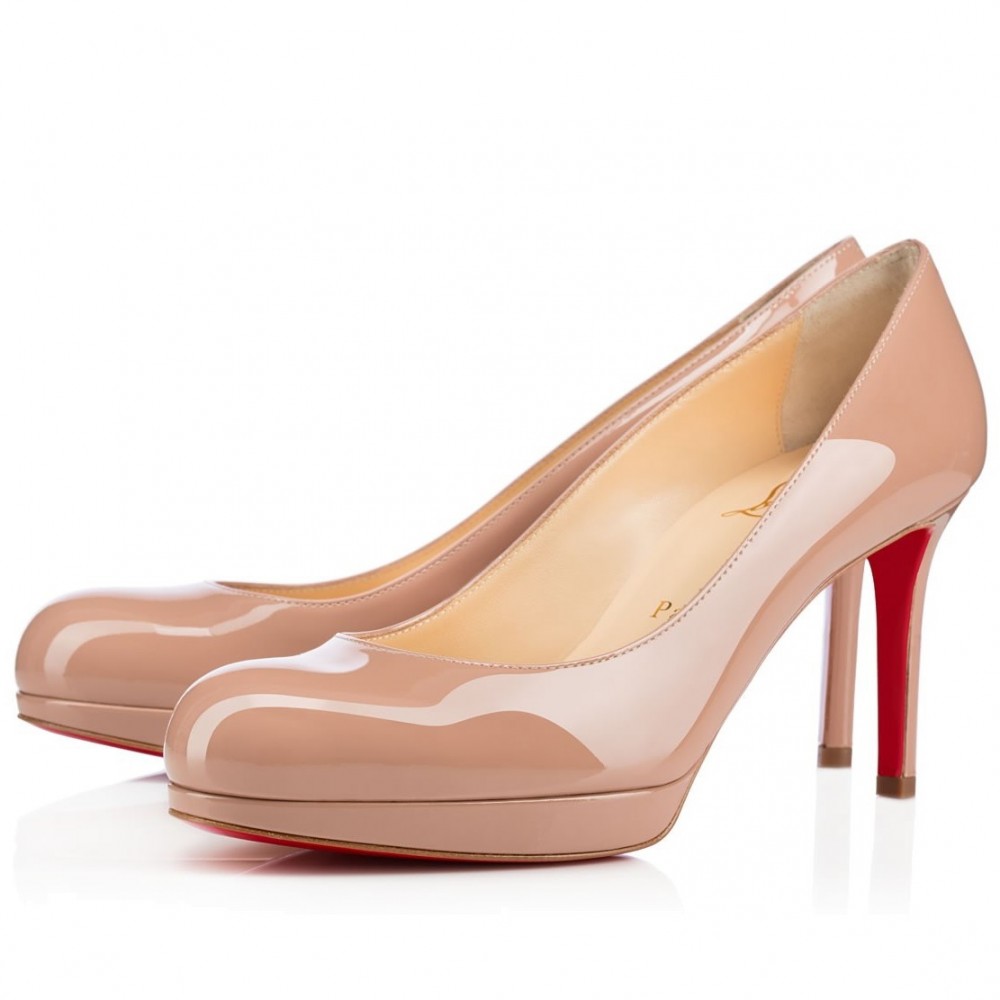 Christian Louboutin Nude Patent New Simple 85mm Pumps TDSS12432