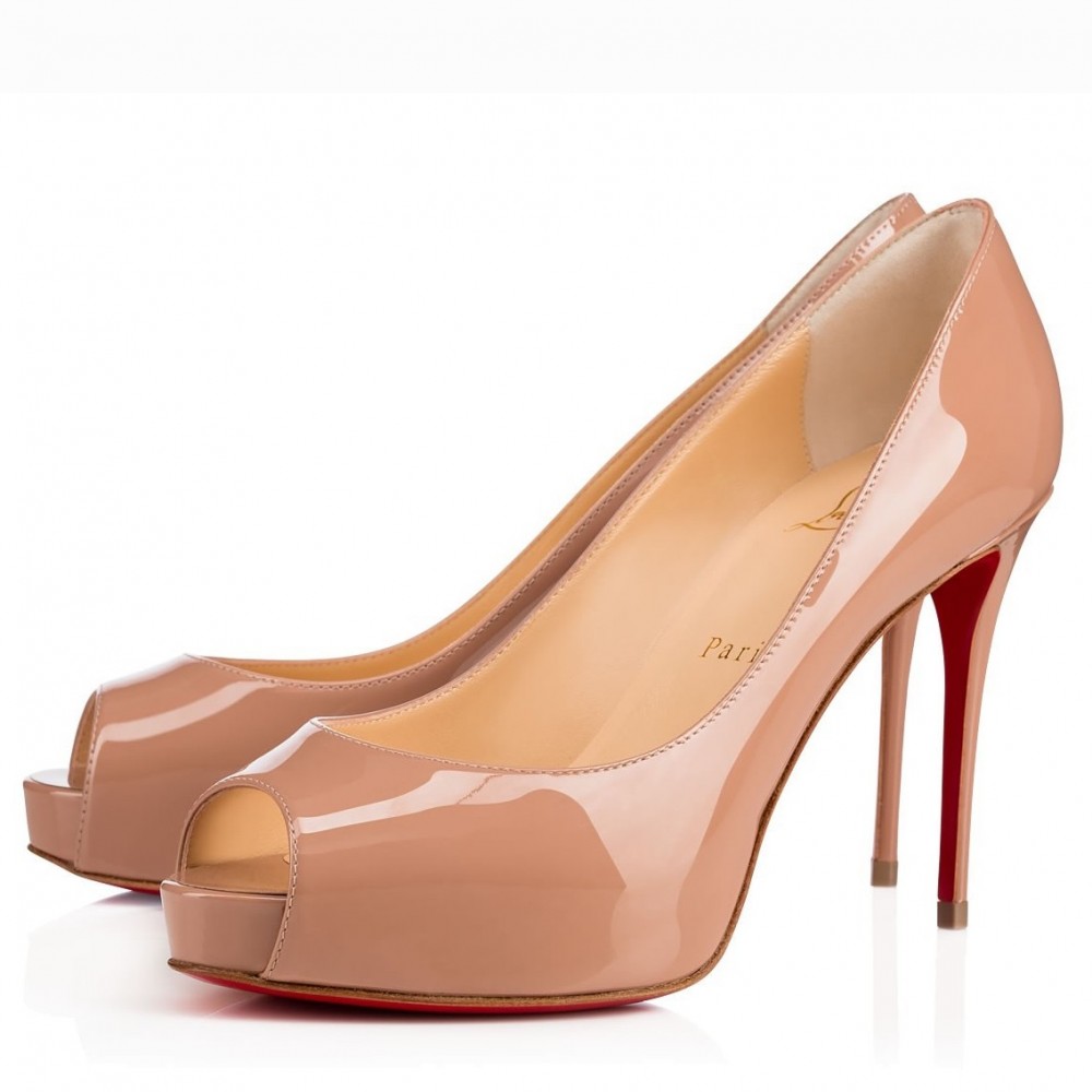 Christian Louboutin Nude Patent New Very Prive 100mm Pumps TDSS12433