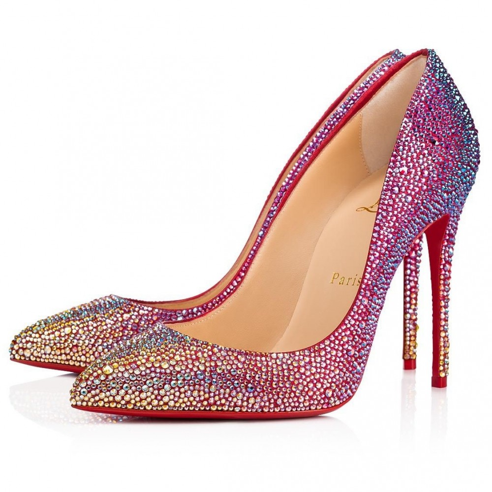 Christian Louboutin Red Kate Strass Degrade Pumps 100mm TDSS12437