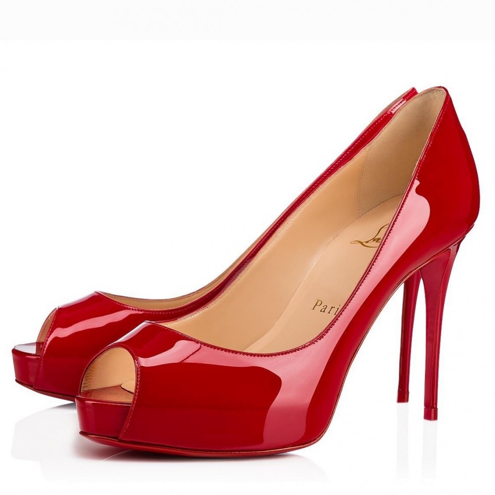 Christian Louboutin Red Patent New Very Prive 100mm Pumps TDSS12441