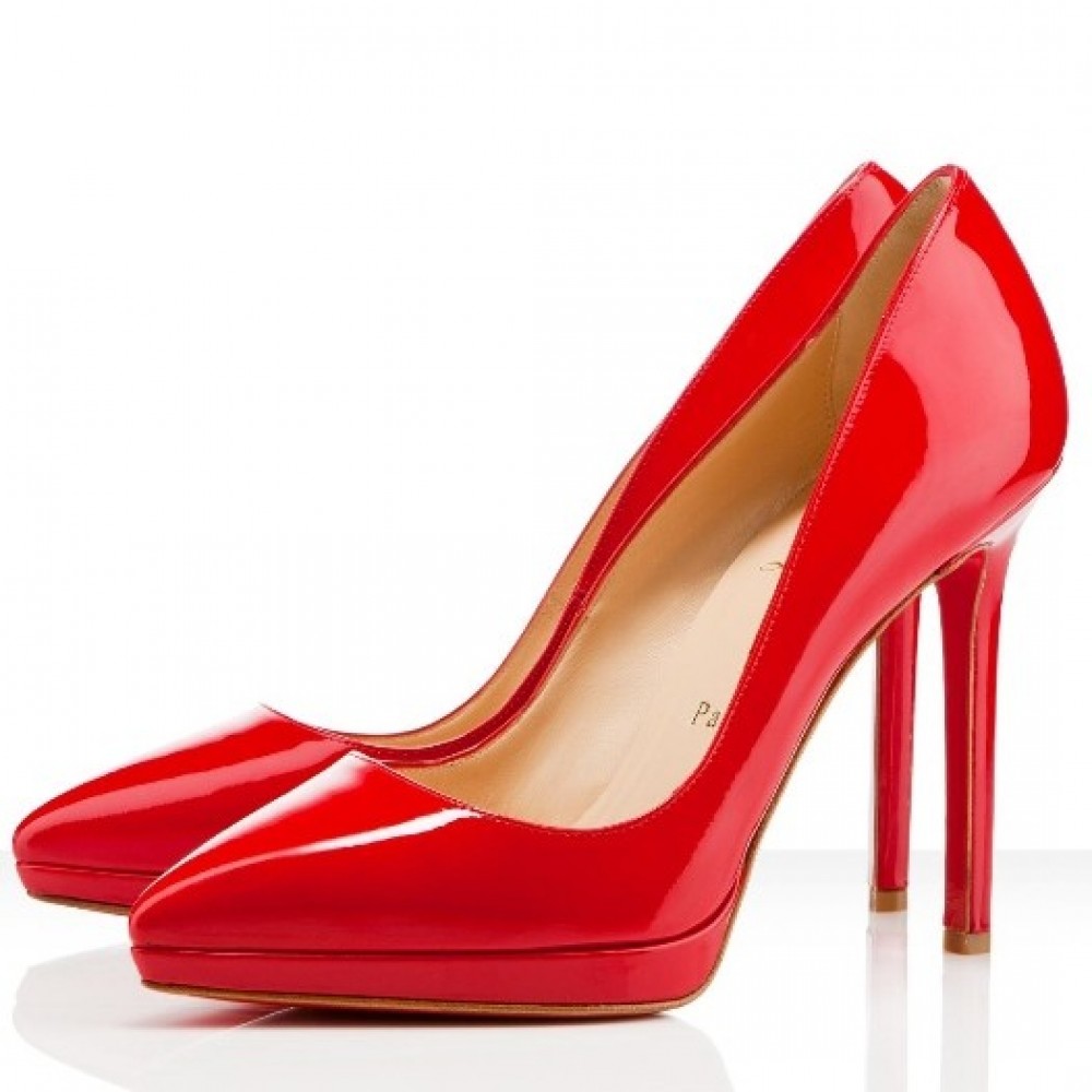 Christian Louboutin Red Patent Pigalle Plato 100mm Pumps TDSS12442