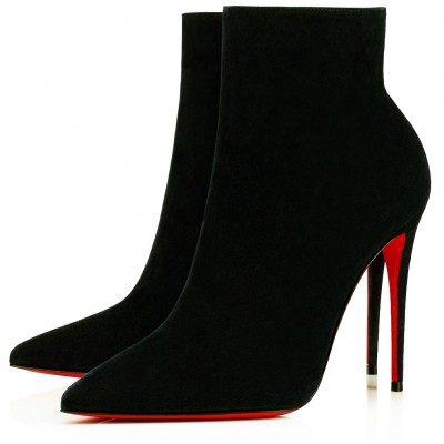 Christian Louboutin So Kate Booty 100MM In Black Suede TDSS12456